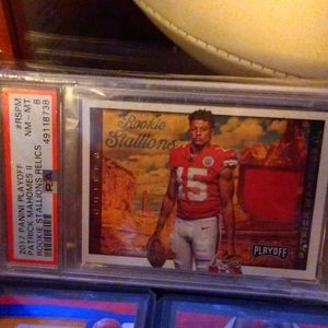 2017 panini playoffs Patrick Mahomes II rookies stallion / 149 PSA 8grading NM